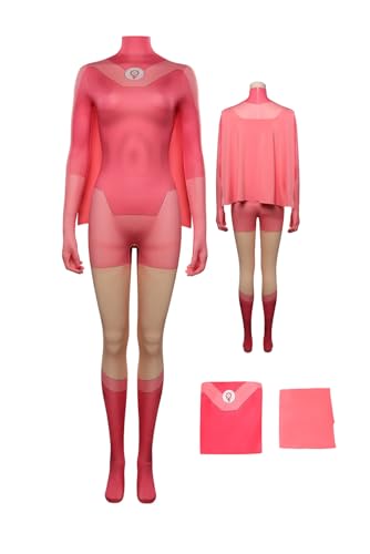 Wolancy Atom Eve Cosplay Kostüm Anime Jumpsuit mit Kurzer Umhang Rosa Overall Kampf Uniform Anzug Damen Bodysuit Halloween Karneval Outfit Wolancy Atom Eve Cosplay Kostüm Anime Jumpsuit mit Kurzer Umhang Rosa Overall Kampf Uniform Anzug Damen Bodysuit Halloween Karneval Outfit von Wolancy