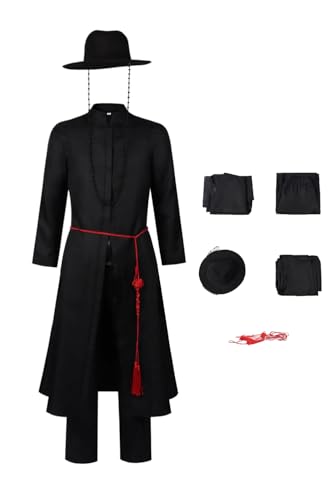 Wolancy Jinu Cosplay Kostüm Anime Schwarz Saja Outfits mit Hut Herren Lang Mantel Hose Set Koreanische Hanbok Band Rapper Tänzer Anzug Halloween Karneval Wolancy Jinu Cosplay Kostüm Anime Schwarz Saja Outfits mit Hut Herren Lang Mantel Hose Set Koreanische Hanbok Band Rapper Tänzer Anzug Halloween Karneval von Wolancy