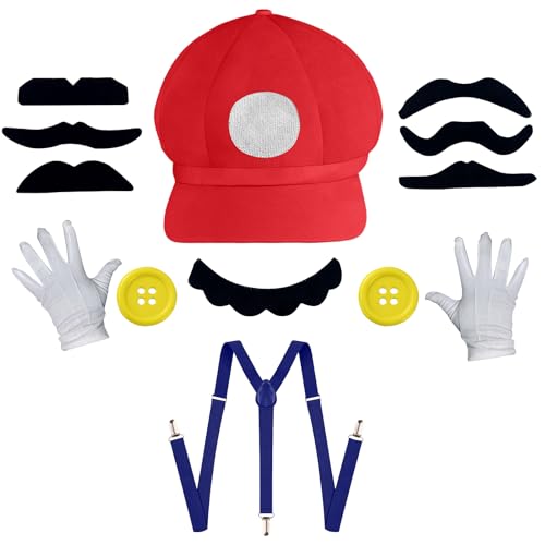 Wolasia Halloween-Kostüm-Zubehör für Erwachsene, Paare, Cosplay, Party-Outfits, Kostüme, Rot/Ausflug, einfarbig (Getaway Solids), Einheitsgr��e von Wolasia