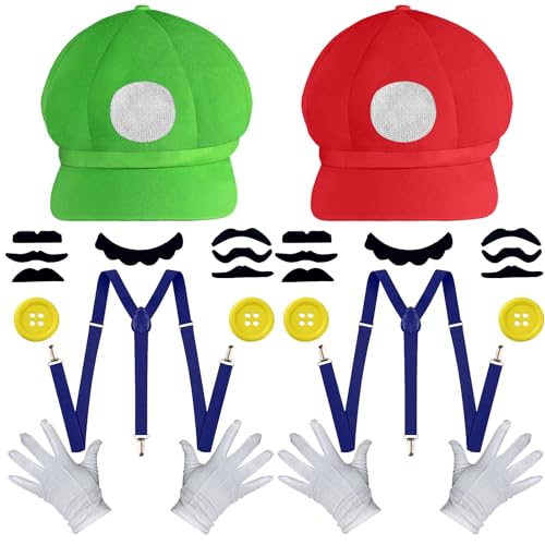 Wolasia Halloween-Kostüm-Zubehör für Erwachsene, Paare, Cosplay, Party-Outfits, Kostüme, Set in Grün und Rot, Einheitsgr��e Wolasia Halloween-Kostüm-Zubehör für Erwachsene, Paare, Cosplay, Party-Outfits, Kostüme, Set in Grün und Rot, Einheitsgr��e von Wolasia