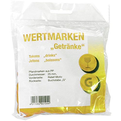 Wertmarken-Chips Getränke, gelb, 500 Stk. von Wolf & Appenzeller