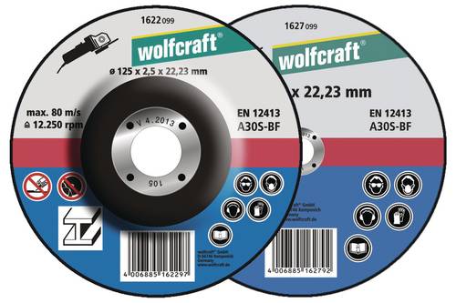 Wolfcraft 1620300 Trennscheibe gekröpft 115mm 5 St. Metall von Wolfcraft