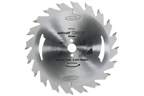 Wolfcraft 6456000 Hartmetall Kreissägeblatt 127 x 16mm Zähneanzahl: 20 1St. von Wolfcraft