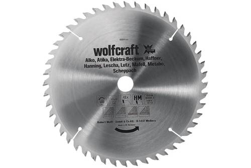 Wolfcraft 6682000 Hartmetall Kreissägeblatt 300 x 30mm Zähneanzahl: 48 1St. von Wolfcraft