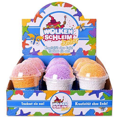 Wolkenschleim 9 Stück Junior Set Kugelknete Wolkenknete Wolken Kinder Slime Knete Basteln Mehrfarbig von Wolkenschleim