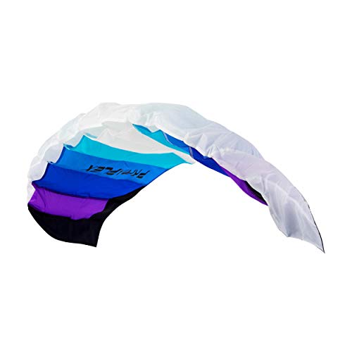Wolkenstürmer® Paraflex Basic Lenkmatte 1.2 (blau) – Kite mit 2x25m Polyesterleinen + Flugschlaufen - 120 cm Flugdrachen für Kinder ab 6 Jahren von Wolkenstürmer