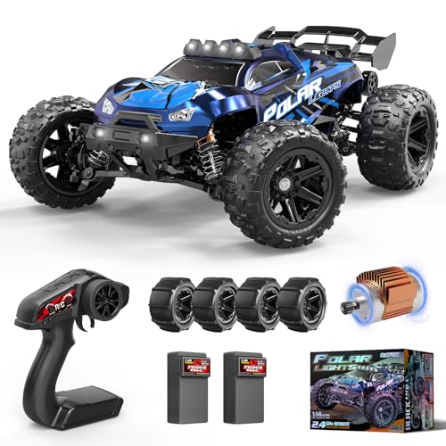 Ferngesteuertes Auto 1:14 All-Terrain RC Auto für Erwachsene & Jungen, 4WD Offroad RC Truck mit hoher Geschwindigkeit 40+ km/h, RC truck mit 2 wiederaufladbaren 1300-mAh-Akkus und 2 Reifensätzen von Womaqu