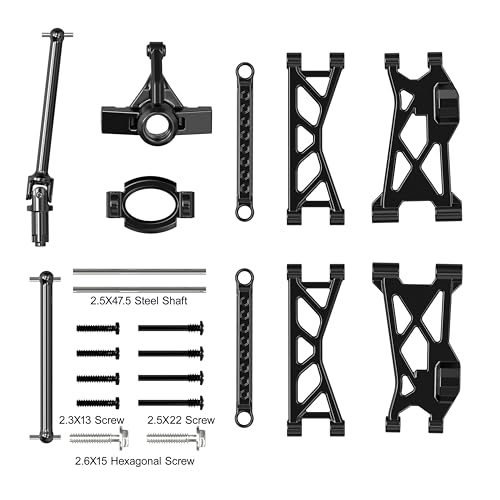 Womaqu 1:14 RC-Auto-Upgrade-Zubehör Verbrauchsteiletasche Getriebeteile, Upgrade-Ersatzteile RC-Fahrzeugdifferentiale Getriebeteile gehören Erwachsenen für 14322 14331 14 Age + von Womaqu