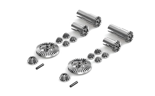 Womaqu 1:18 RC-Auto-Upgrade-Zubehör Metall-Vorder-/Hinterachsdifferential komplett (2 Stück), Upgrade-Ersatzteile RC-Fahrzeugdifferentiale Getriebeteile gehören Erwachsenen für 18323 18303 14 Age + von Womaqu