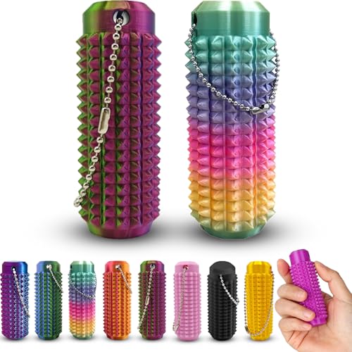 Little Ouchies Fidget-Schlüsselanhänger, Angstlinderung, Schmerzlinderung, Bumpy, Fidget-Spielzeug, Geschenk für Freunde, Regenbogen + mehrfarbig von Womefic