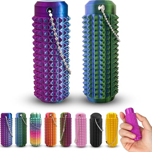 Little Ouchies Fidget-Schlüsselanhänger, Angstlinderung, Schmerzlinderung, Bumpy, Fidget-Spielzeug, Geschenk für Freunde, Violett + Grün Little Ouchies Fidget-Schlüsselanhänger, Angstlinderung, Schmerzlinderung, Bumpy, Fidget-Spielzeug, Geschenk für Freunde, Violett + Grün von Womefic
