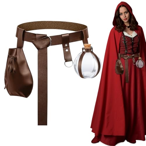4PCS/Set Halloween Kostüme Pu Renaissance -Gürtel -Set enthalten Gürtel, mittelalterliche Gürtelbeutel, Kork -Trankflaschen, Lederhakenband Halloween mittelalterlich Accessoires, Renaissancegürtel 4PCS/Set Halloween Kostüme Pu Renaissance -Gürtel -Set enthalten Gürtel, mittelalterliche Gürtelbeutel, Kork -Trankflaschen, Lederhakenband Halloween mittelalterlich Accessoires, Renaissancegürtel von Womsclo