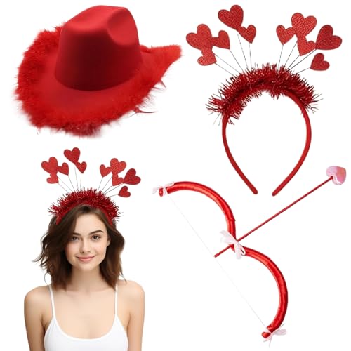 Womsclo Cupid-Kostüm für Frauen, Cupid-Kostüm umfasst 15-Zoll-Amorbogen und Pfeil, elastische Kopfbedeckung mit Herz und einen charmanten Hut für den Valentinstag, Rollenspielaktivitäten, Womsclo Cupid-Kostüm für Frauen, Cupid-Kostüm umfasst 15-Zoll-Amorbogen und Pfeil, elastische Kopfbedeckung mit Herz und einen charmanten Hut für den Valentinstag, Rollenspielaktivitäten, von Womsclo