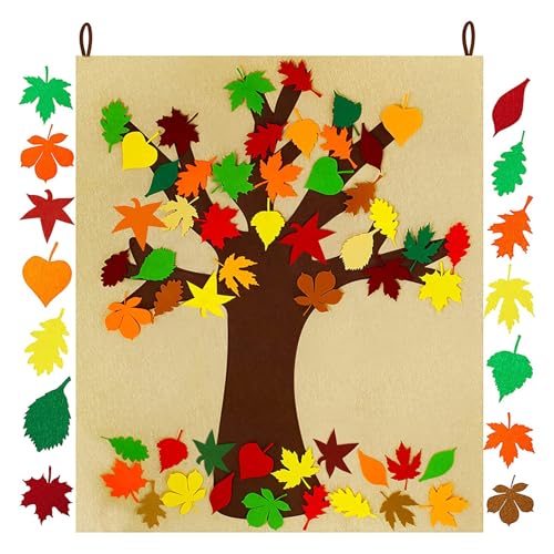 Fall Tree of Thanks Craft Kit - DIY Thanksgiving -Aktivität für Kinder Kleinkinder mit Filzbaumbrett Abnehmbarer -Blatt -Blatt -Ornamente Wand Hanging Dekoration Party Vorräte Fall Tree of Thanks Craft Kit - DIY Thanksgiving -Aktivität für Kinder Kleinkinder mit Filzbaumbrett Abnehmbarer -Blatt -Blatt -Ornamente Wand Hanging Dekoration Party Vorräte von Womsclo