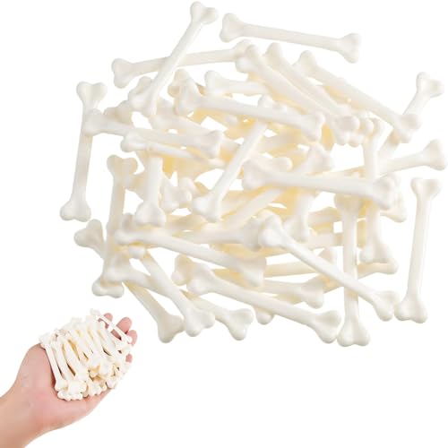Womsclo Halloween gefälschte Knochen, 50pcs 2, 76in Mini Plastikknochen, weiße Skelettknochen mit Loch, DIY Halloween Skelettknochen für, Höhlenmensch, Bühnenperformance, Spukhaus, weiße, falsche Kn Womsclo Halloween gefälschte Knochen, 50pcs 2, 76in Mini Plastikknochen, weiße Skelettknochen mit Loch, DIY Halloween Skelettknochen für, Höhlenmensch, Bühnenperformance, Spukhaus, weiße, falsche Kn von Womsclo