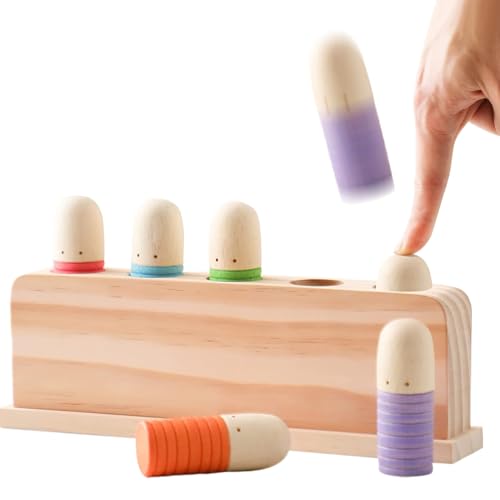 Kleinkind-Pop-up-Spielzeug Regenbogen Farbpresse und Pop-up-Spielzeug praktische hölzerne Bildungsspielzeuge Entwicklung Holzspielzeug für Heim, Vorschule, Kleinkindgeschenke, Kleinkind-Spielz Kleinkind-Pop-up-Spielzeug Regenbogen Farbpresse und Pop-up-Spielzeug praktische hölzerne Bildungsspielzeuge Entwicklung Holzspielzeug für Heim, Vorschule, Kleinkindgeschenke, Kleinkind-Spielz von Womsclo