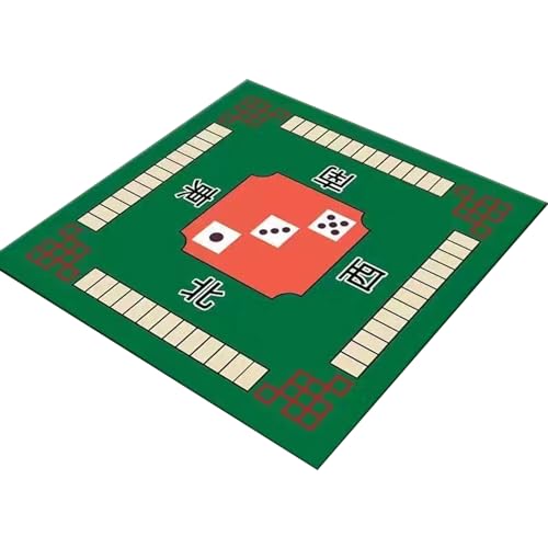 Womsclo Mahjong Mat Anti-Schlupf Mahjong Table Matte 31.5x31.5 '' Rauschreduktion Mat für Tischkleidung-resistente -Spielmatte für Party-Poker, Karten, Familienbrettspiele Green von Womsclo