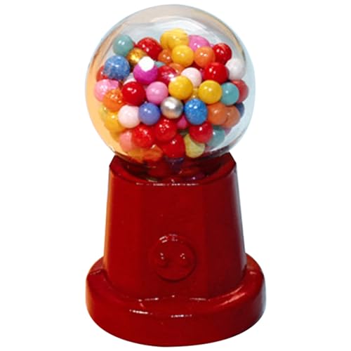 Womsclo Mini Gumball Machine Red 1 12 Skala Dollhouse Accessoires mit zufälliger Farbe Gumball DIY Friendly Decorative Dollhouse Miniaturen für -Einstellungsskala von Womsclo