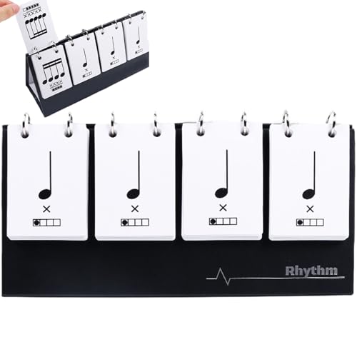 Womsclo Musik Flash -Karten, Musiktheorie Rhythmus Flash -Karten Notiz Training Kartenausbildung - Verbesserung der Sichtlesen und musikalischer Terminologie Kinder Anfänger Musik Studenten, Weiß von Womsclo