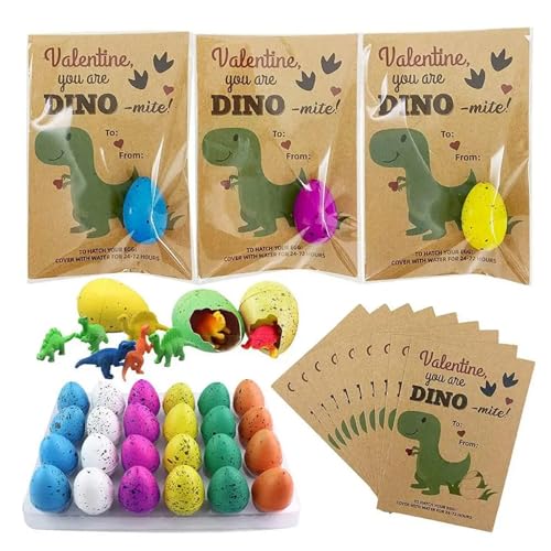1 festgelegte Dinosaurierspielzeug, 24 Prozent Dinosaurier Eier schlüpfen Dinosauriereier mit Karten und Taschen, wachsen in Wasserriss, Dracheneier für Kinder Jungen Mädchen 1 festgelegte Dinosaurierspielzeug, 24 Prozent Dinosaurier Eier schlüpfen Dinosauriereier mit Karten und Taschen, wachsen in Wasserriss, Dracheneier für Kinder Jungen Mädchen von Womsclo