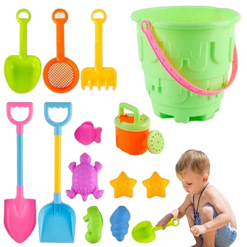 Womsclo 13pcs Strandspielzeug für Kinder Sandspielzeug beinhaltet Strandeimer, Sandform, Sandschaufel, Rechen, Sandsifterschaufeln, Sandburgspielzeug - Sandeimer und Schaufel, Strandspielzeug Womsclo 13pcs Strandspielzeug für Kinder Sandspielzeug beinhaltet Strandeimer, Sandform, Sandschaufel, Rechen, Sandsifterschaufeln, Sandburgspielzeug - Sandeimer und Schaufel, Strandspielzeug von Womsclo