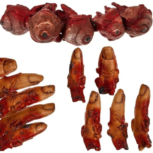 Womsclo 15 Stücke gebrochene falsche Körperteile blutige Dekoration beängstigende gefälschte Finger Augäpfel Horror Requisiten Halloween Horror Haunted Room Vampir Zombie Party Gefälligkeiten, 1 Womsclo 15 Stücke gebrochene falsche Körperteile blutige Dekoration beängstigende gefälschte Finger Augäpfel Horror Requisiten Halloween Horror Haunted Room Vampir Zombie Party Gefälligkeiten, 1 von Womsclo