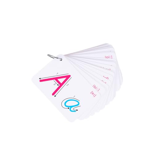 Womsclo ABC Flash Cards Letter Recognition Cards ABC Lernspielzeug Alphabetkarten für Babys, Kleinkinder, Vorkörper und Kindergarten Kinder 1Set, Flash Card von Womsclo