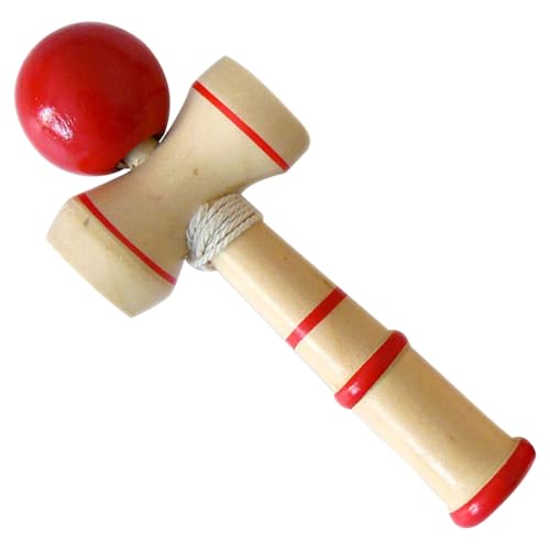 Womsclo Kendama, 5, 3x2, 2 Zoll Holz Kendama Spielzeug, leicht zu Spielen klassisches Japanisches Spielzeug Übungskörperkoordination und -Kontrolle, für Anfänger und Profi von Womsclo