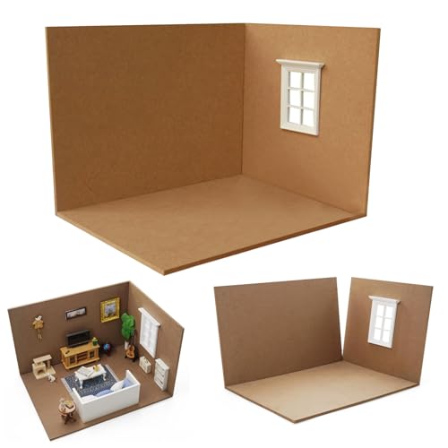 Womsclo Miniaturraum Kit 1:12 Holz winziges Haus Kit einfach Installieren Sie Mini House Building anpassbares DIY Dollhouse für Puppenhaus, Miniaturraum von Womsclo