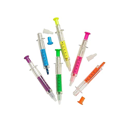Womsclo Spritze Highlighter Fluoreszenz Nadel Aquarell Pen niedlich harmloser kreativer Stationer Simulation Farbnadelspritze Spritze 6pcs, niedlicher Highlighter Womsclo Spritze Highlighter Fluoreszenz Nadel Aquarell Pen niedlich harmloser kreativer Stationer Simulation Farbnadelspritze Spritze 6pcs, niedlicher Highlighter von Womsclo