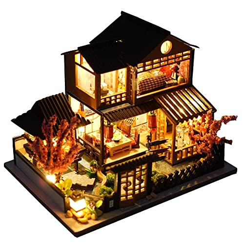 WonDerfulC Miniatur-Puppenhaus aus Holz, japanisches Design, 3D-Modell, kreatives Geschenk für Freunde und Eltern (japanischer Stil) (TCseries) von WDC