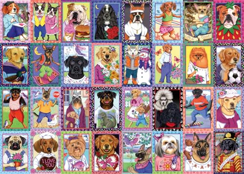 Wonder Forge Dandy Dogs Puzzle für Erwachsene, 1000 Teile, einzigartige, perfekt sitzende Teile, lustige, lebendige Bilder, exklusiv von Amazon von Wonder Forge