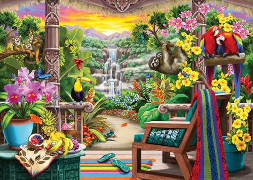 Wonder Forge Tropical Retreat 1000 Teile Puzzle für Erwachsene | Einzigartige, perfekt sitzende Teile | lustige, lebendige Bilder | Amazon Exclusive von Wonder Forge