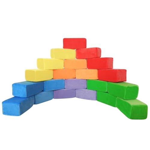 Wonder Space Plüsch Schaum Bausteine - Bauen & Stapeln Kindergartenspielzeug Geschenk für Kleinkinder, Weicher Glatter Samtbezug, Frühe Erziehung Motorik & Gehirn Entwicklung (Quader, Regenbogen) Wonder Space Plüsch Schaum Bausteine - Bauen & Stapeln Kindergartenspielzeug Geschenk für Kleinkinder, Weicher Glatter Samtbezug, Frühe Erziehung Motorik & Gehirn Entwicklung (Quader, Regenbogen) von Wonder Space