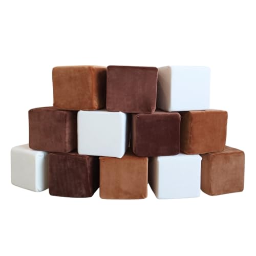 Wonder Space Plüsch Schaum Bausteine - Bauen & Stapeln Kindergartenspielzeug Geschenk für Kleinkinder, Weicher Glatter Samtbezug, Frühe Erziehung Motorik & Gehirn Entwicklung (Würfel, Nougat) Wonder Space Plüsch Schaum Bausteine - Bauen & Stapeln Kindergartenspielzeug Geschenk für Kleinkinder, Weicher Glatter Samtbezug, Frühe Erziehung Motorik & Gehirn Entwicklung (Würfel, Nougat) von Wonder Space