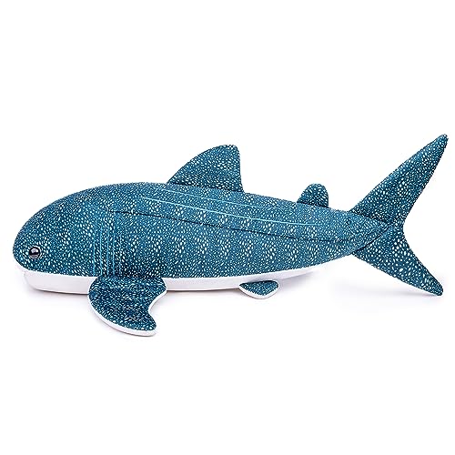 Kuscheltier Walhai- Superweich Pillow Sammlerstück Stofftier - Wal Hai Ozean Plüschtier Begleiter Baby und Kinder Spielzeug Geschenk für Halloween Weihnachten Mädchen Jungen (50cm, Blau) von Wonder Sprout