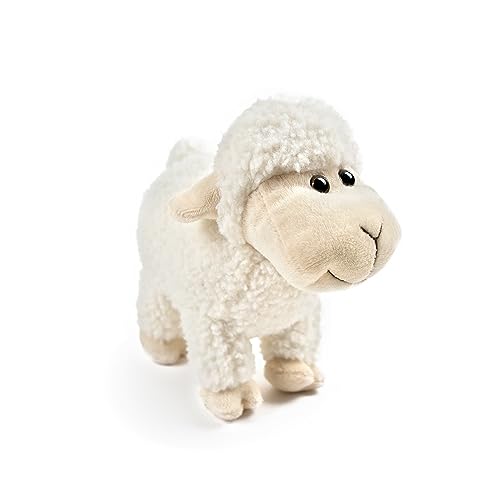 Kuscheltier Weiß Lamm Interessant Stofftier Schaf Superweich Offizielles Plüschtier Begleiter Baby und Kinder Spielzeug Geschenk für Halloween Weihnachten Mädchen und Jungen - 18cm von Wonder Sprout