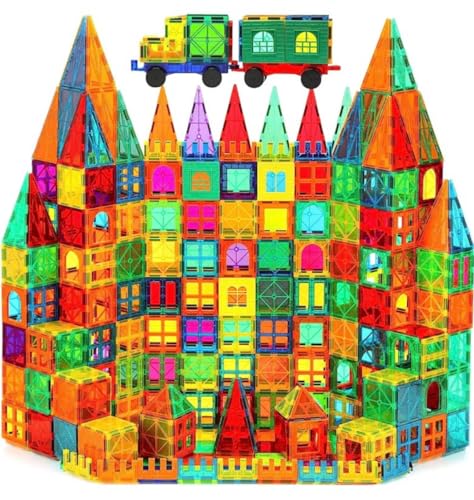 Wonder Toys 100 Teile Klassische Magnetblöcke, originelles magnetisches Bauspielzeug für Jungen und Mädchen im Alter von 3 4 5 6 7 Jahren zum Geburtstag von Wonder Toys