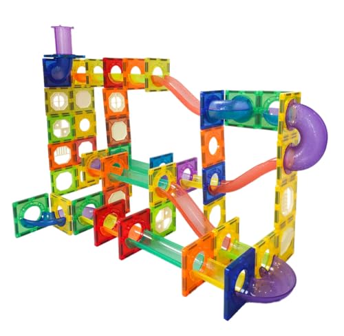 WonderToys Laufball, 100 Stück, Set aus magnetischen Bausteinen und Bausteinen – Lernspielzeug für Kinder, Mädchen und Jungen 3-7 Jahre – Bau-Lernspiele von Wonder Toys