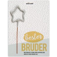 Dankeskarte mit Wunderkerze, Bester Bruder, 11,5cm x 8,5cm Dankeskarte mit Wunderkerze, Bester Bruder, 11,5cm x 8,5cm von Wondercandle