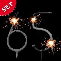 Wunderkerzen Set Zahl 65, Deko für 65. Geburtstag / Hochzeitstag Wunderkerzen Set Zahl 65, Deko für 65. Geburtstag / Hochzeitstag von Wondercandle
