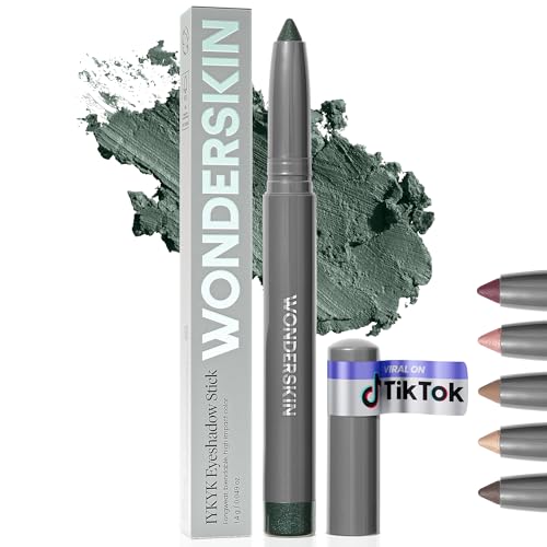 IYKYK Eyeshadow Stick (Green Smoke) - Langlebige Lidschattenstifte, Bruchsicherer Und Wasserfester, Schimmernder Lidschattenstift Mit Integriertem Spitzer von Wonderskin