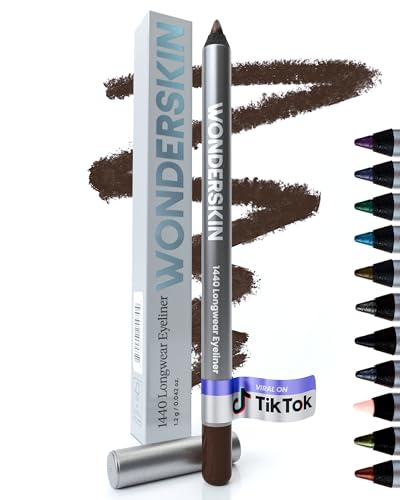 Wonderskin 1440 Longwear Brown Wasserfester Eyeliner-Stift – Anspitzbarer Eyeliner-Stift Und Wischfeste Braune Eyeliner-Stifte (Kalamata) von Wonderskin