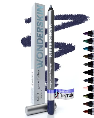 Wonderskin 1440 Longwear Purple Wasserfester Eyeliner-Stift – Anspitzbarer Eyeliner-Stift Und Wischfeste Blau-Lila Eyeliner-Stifte (Blaubeere) von Wonderskin