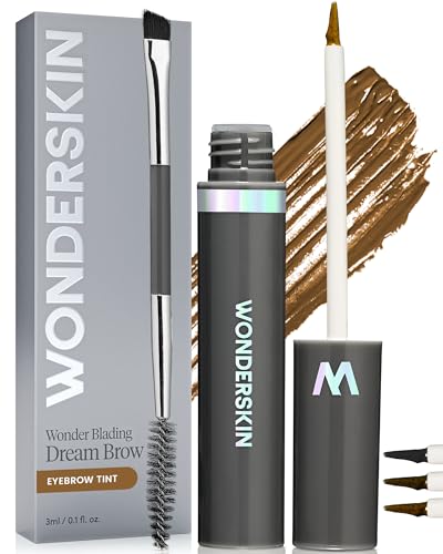 Wonderskin Dream Brow Augenbrauengel, Langanhaltendes Augenbrauengel, Wasserfest, Übertragungssicher, Getönte Augenbrauen-Mascara (Blond) von Wonderskin