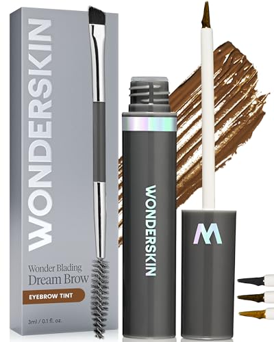 Wonderskin Dream Brow Augenbrauengel, Langanhaltendes Augenbrauengel, Wasserfest, Übertragungssicher, Getönte Augenbrauen-Mascara (Brünett) von Wonderskin