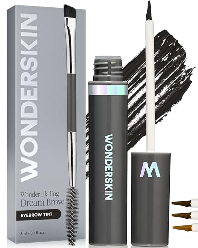 Wonderskin Dream Brow Augenbrauengel, Langanhaltendes Augenbrauengel, Wasserfest, Übertragungssicher, Getönte Augenbrauen-Mascara (Schwarz) von Wonderskin
