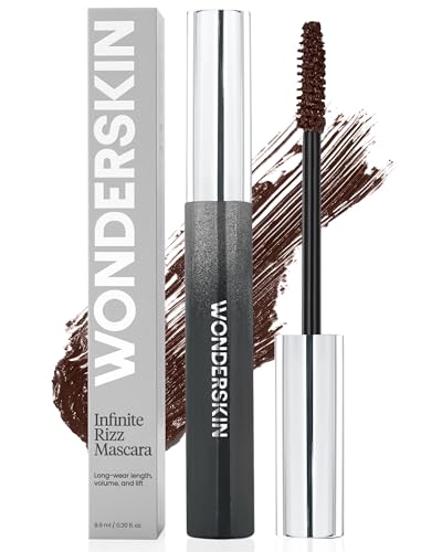 Wonderskin Infinite Rizz Mascara – Braune Mascara Für Volumen Und Länge, Langanhaltendes, Wischfestes Und Wasserbeständiges Voluminöses Wimpern-Make-Up (Braun) von Wonderskin