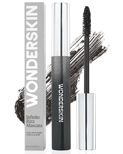 Wonderskin Infinite Rizz Mascara – Schwarze Mascara Für Volumen Und Länge, Langanhaltendes, Wischfestes Und Wasserbeständiges Voluminöses Wimpern-Make-Up (Schwarz) von Wonderskin