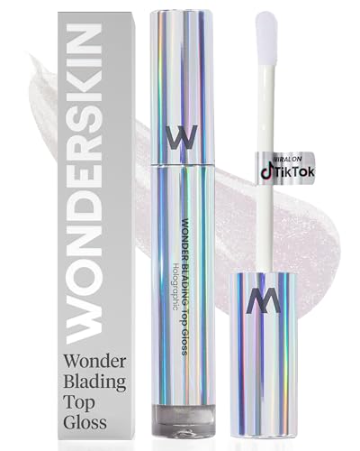 Wonderskin Wonder Blading Top Gloss – Klarer Glitzer-Lipgloss, Feuchtigkeitsspendendes Und Hochglänzendes Lippen-Make-Up (Holografisch) von Wonderskin